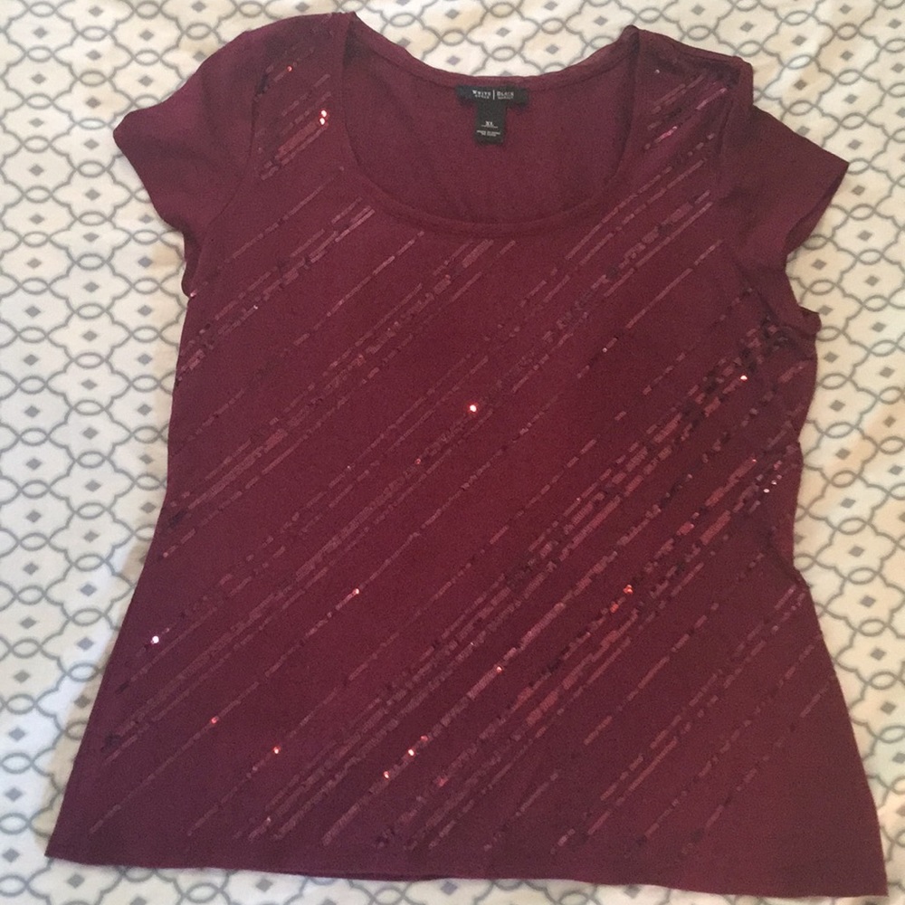 White House Black Market sequin t-shirt